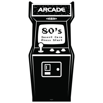 Black White Arcade Cardboard Cutout - $59.99