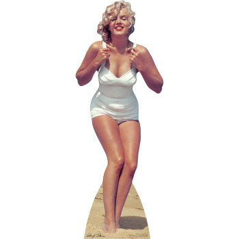 Marilyn Monroe White Bathing Suit Cardboard Cutout