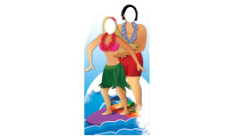  Embrace the Beach Vibes with a Surfer Couple Stand-In Cardboard Cutout