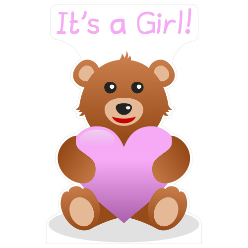 Its a Girl Teddy Bear Cardboard Cutout