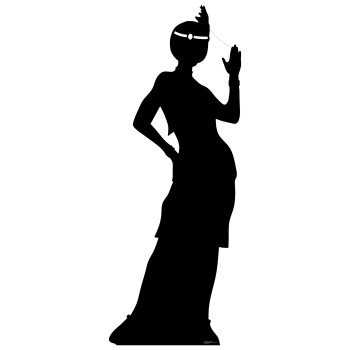 Flapper Girl silhouette Cardboard Cutout