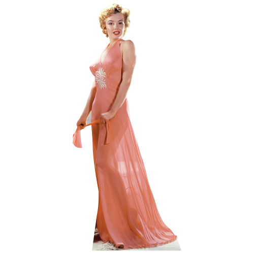 Marilyn Monroe Peach Nightgown Cardboard Cutout
