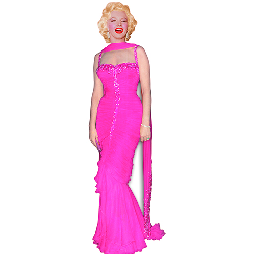 Life Size Marilyn Monroe Pink Evening Gown Cardboard Cutout