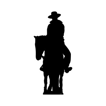 Cowboy On Horse Silhouette Cardboard Cutout