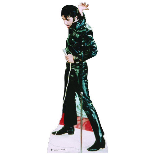 Elvis Black Leather Cardboard Cutout