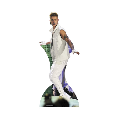 Justin Bieber in Blue Suit Cardboard Cutout 