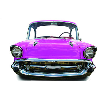 Pink Car Small Stand In Cardboard Cutout - $48.99