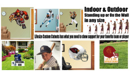 Kickoff the Football season with a cardboard cutout or wall decal. 
